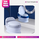 BACÍN MODELO INODORO REDONDO CON ASIENTO ACOLCHADO