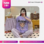 PIJAMA 3 PIEZAS (PANTALÓN+SHORT+POLO)