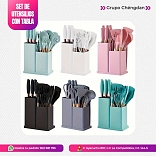 SET DE UTENSINSILIOS DE COCINA DE SILICONA