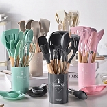 Set de Utensilios con mango de madera