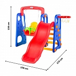 Tobogan y columpio para niños Multicolor