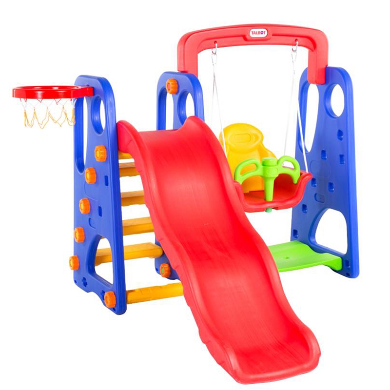 Tobogan y columpio para niños Multicolor