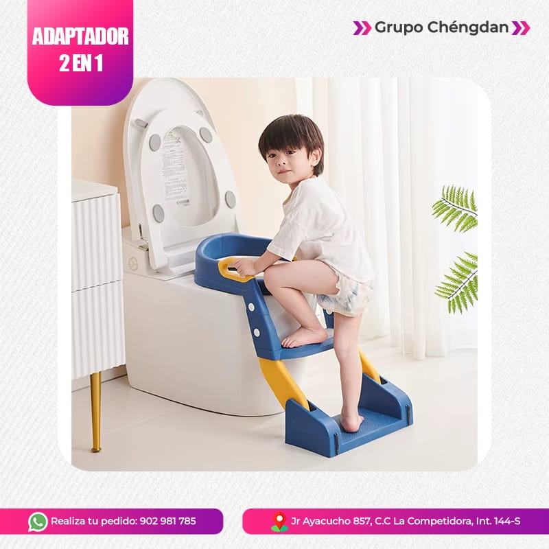 Adaptador de baño 2 en 1 para niños