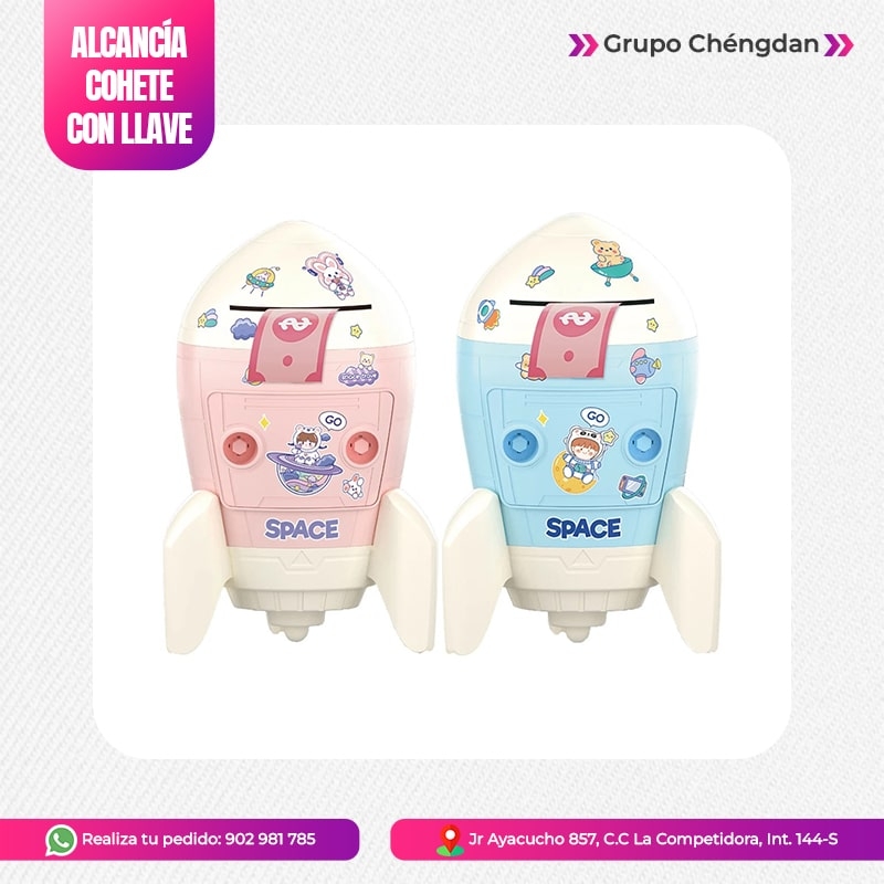IMPORT JLM S.A.C. - ALCANCIA KAWAI CON STICKERS 3D Y 2D MODELO ESPACIAL