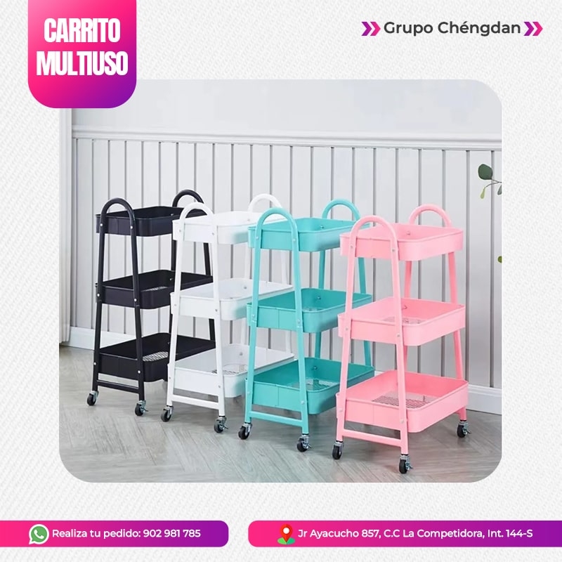 IMPORT JLM S.A.C. - CARRITO MULTIUSO 3 NIVELES