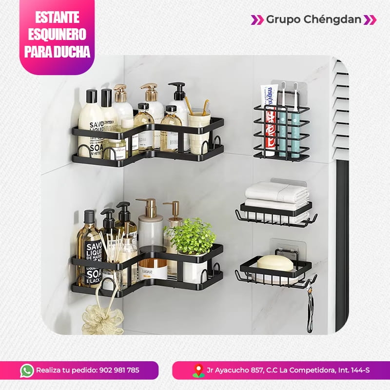 Estante Esquinero para duchas