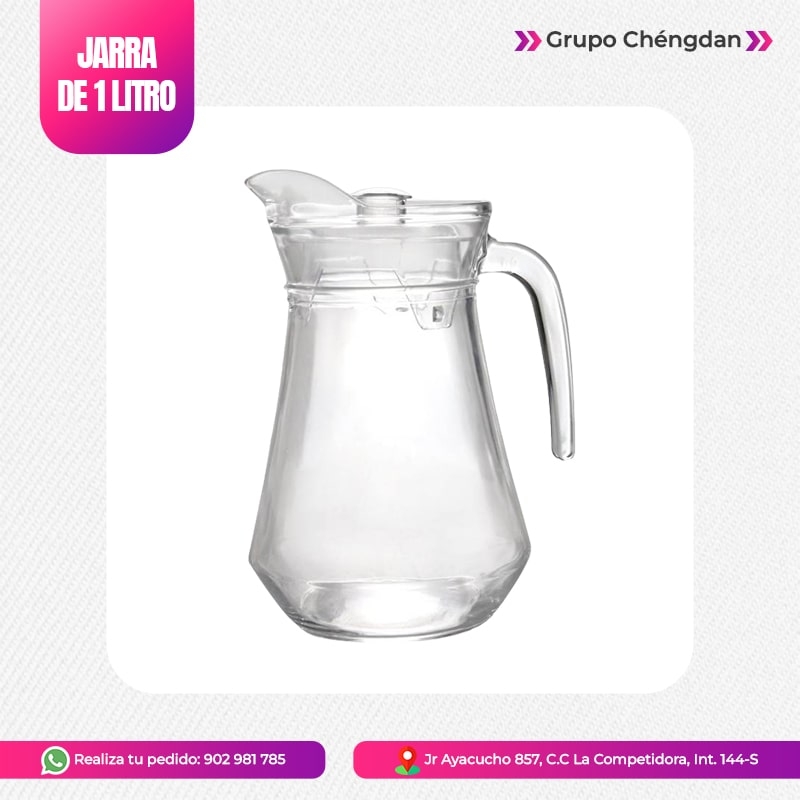 IMPORT JLM S.A.C. - JARRA CON TAPA ACRÍLICRA DE 1 LITRO