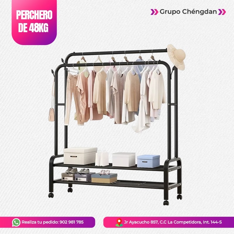 IMPORT JLM S.A.C. - PERCHERO DE ROPA Y ZAPATOS DE 48kg