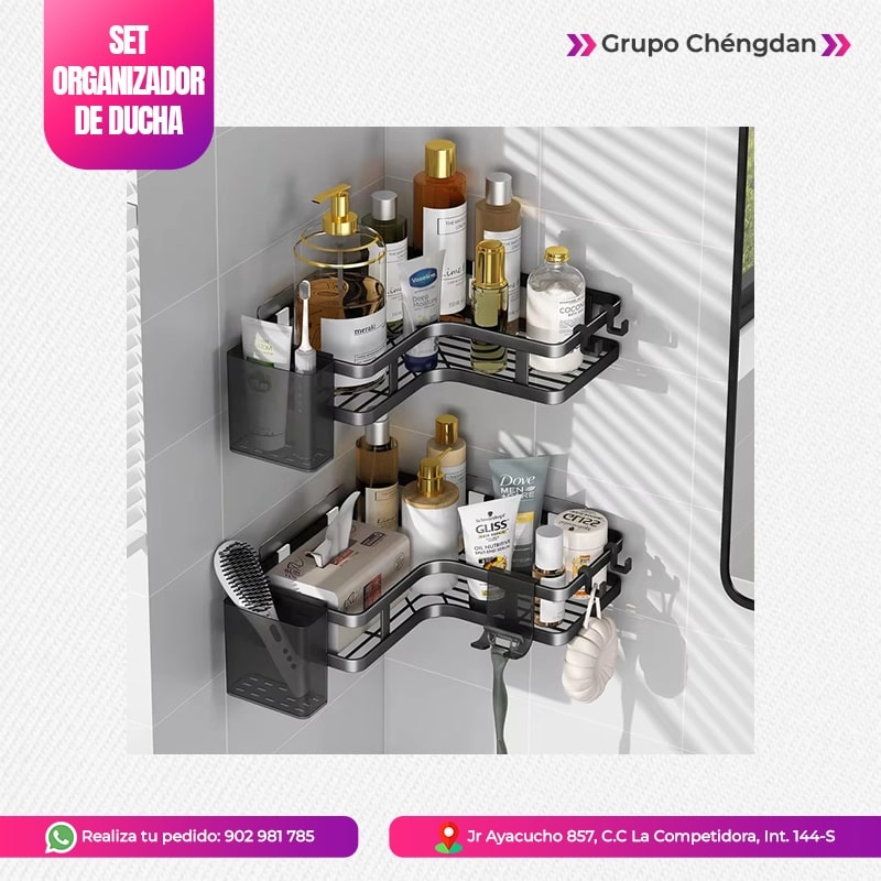 IMPORT JLM S.A.C. - ORGANIZADOR PARA DUCHA DE 2 NIVELES