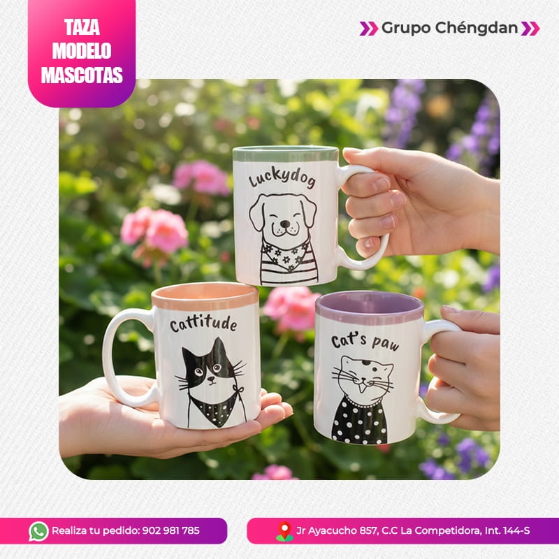 IMPORT JLM S.A.C. - Taza 500ml modelo »Mascotas«