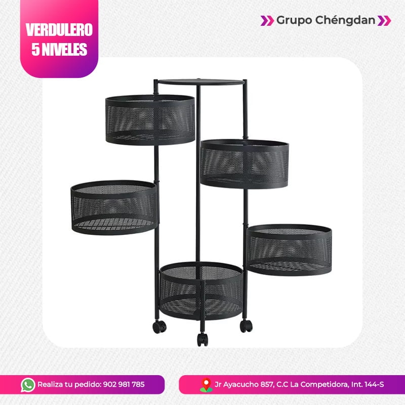 IMPORT JLM S.A.C. - Verdulero modelo redondo »5 niveles«