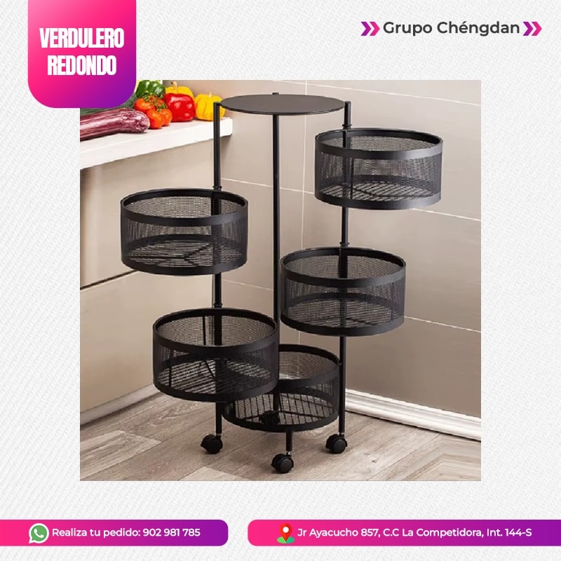 IMPORT JLM S.A.C. - ESTANTE ORGANIZADOR MULTIFUNCIONAL GIRATORIO MODELO CIRCULAR