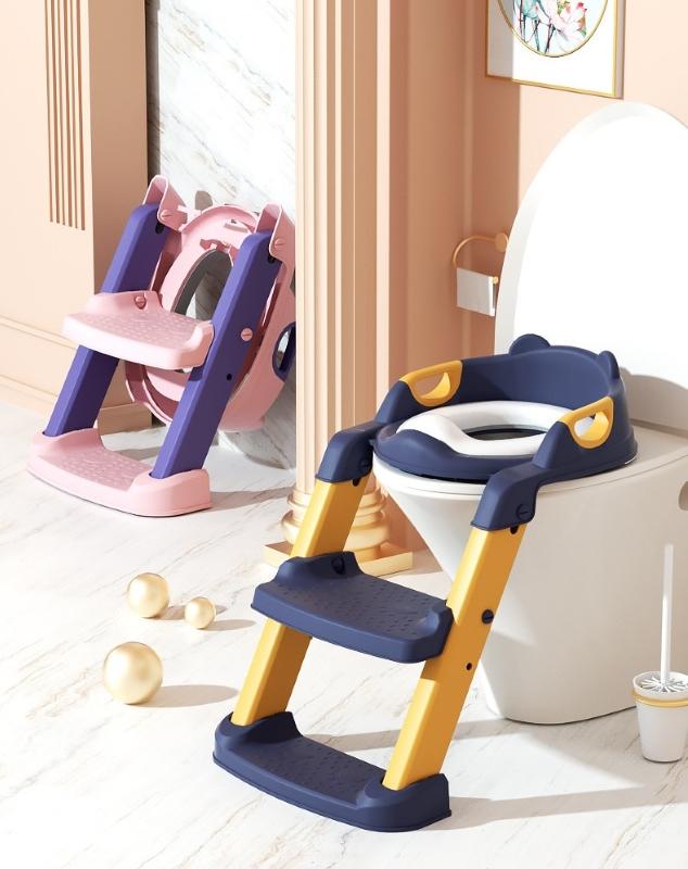 ADAPTADOR DE BAÑO PARA NIÑOS CON ESCALERA PLEGABLE
