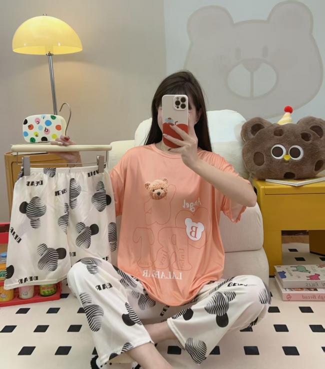 PIJAMA 3 PIEZAS (PANTALÓN+SHORT+POLO)