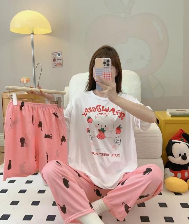 PIJAMA 3 PIEZAS (PANTALÓN+SHORT+POLO)