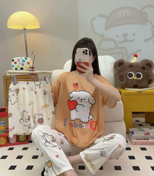 PIJAMA 3 PIEZAS (PANTALÓN+SHORT+POLO)