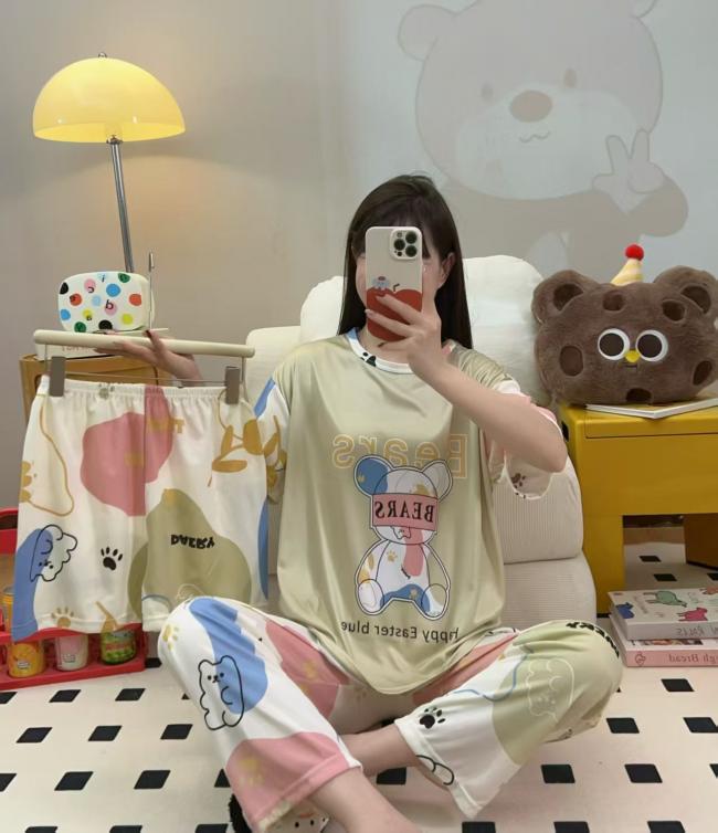 PIJAMA 3 PIEZAS (PANTALÓN+SHORT+POLO)