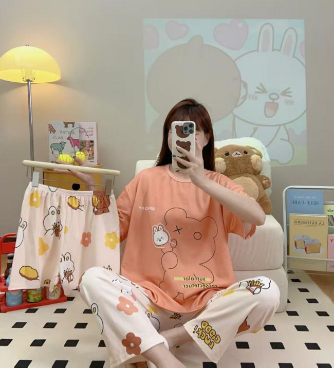 PIJAMA 3 PIEZAS (PANTALÓN+SHORT+POLO)