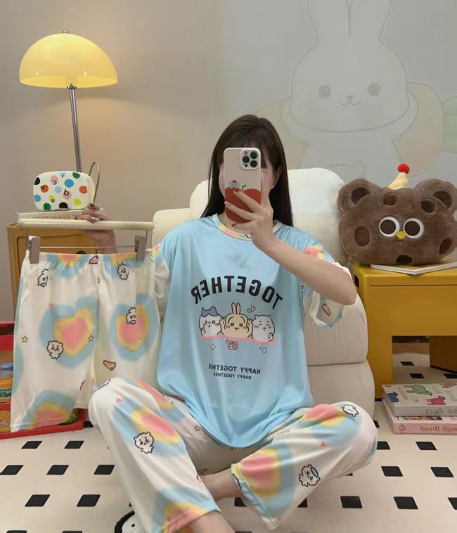 PIJAMA 3 PIEZAS (PANTALÓN+SHORT+POLO)