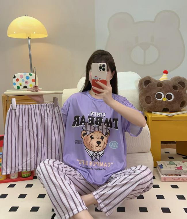 PIJAMA 3 PIEZAS (PANTALÓN+SHORT+POLO)