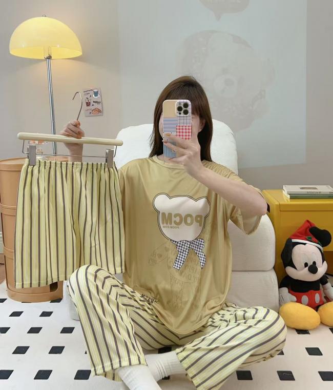 PIJAMA 3 PIEZAS (PANTALÓN+SHORT+POLO)