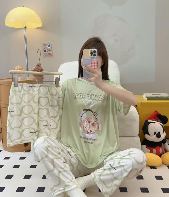 PIJAMA 3 PIEZAS (PANTALÓN+SHORT+POLO)