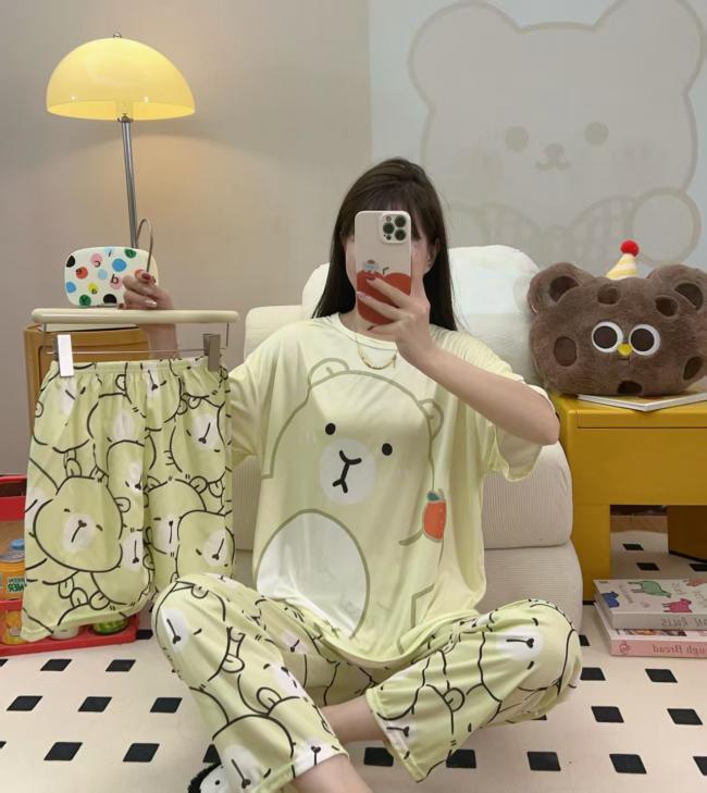 PIJAMA 3 PIEZAS (PANTALÓN+SHORT+POLO)