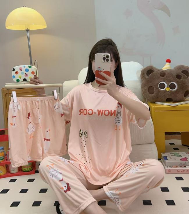 PIJAMA 3 PIEZAS (PANTALÓN+SHORT+POLO)