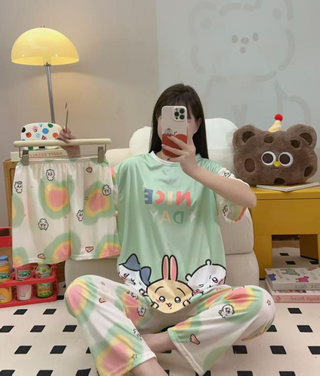 PIJAMA 3 PIEZAS (PANTALÓN+SHORT+POLO)