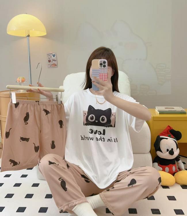 PIJAMA 3 PIEZAS (PANTALÓN+SHORT+POLO)