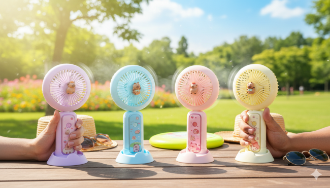 VENTILADOR DE MANO CON LUCES