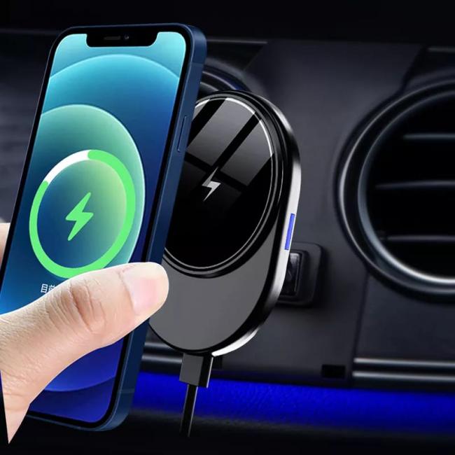CARGADOR INALAMBRICO MAGNETICO PARA CARRO DE 15W-IPHONE
