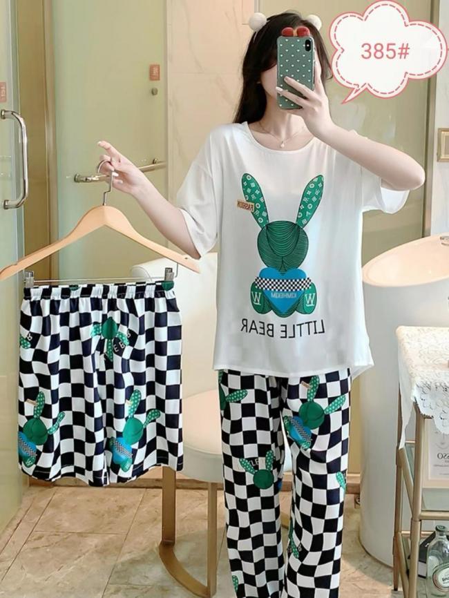 PIJAMA 3 PIEZAS  (PANTALÓN+SHORT+POLO)