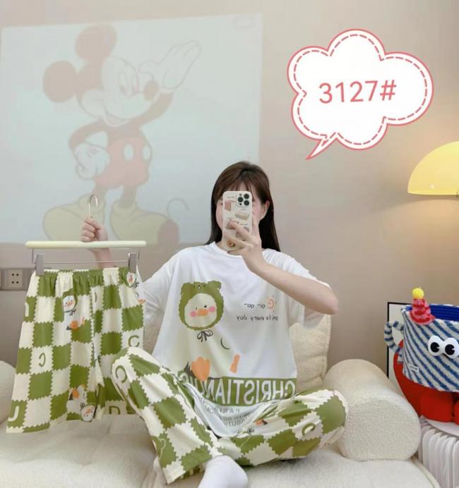 PIJAMA 3 PIEZAS  (PANTALÓN+SHORT+POLO)