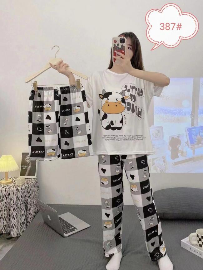 PIJAMA 3 PIEZAS  (PANTALÓN+SHORT+POLO)