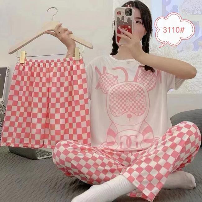 PIJAMA 3 PIEZAS  (PANTALÓN+SHORT+POLO)